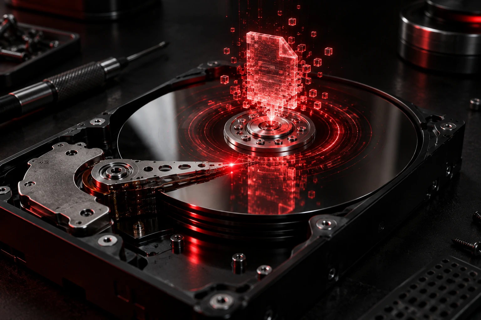Reconstrução digital de dados de uma unidade de armazenamento
